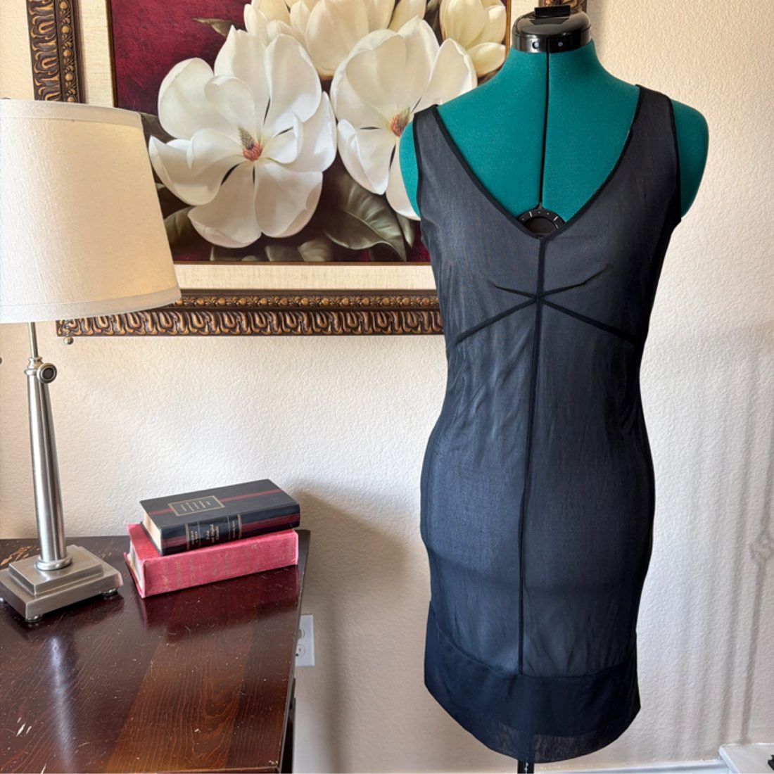 Express Black Sheer Mesh Bodycon Dress – Size 3/4