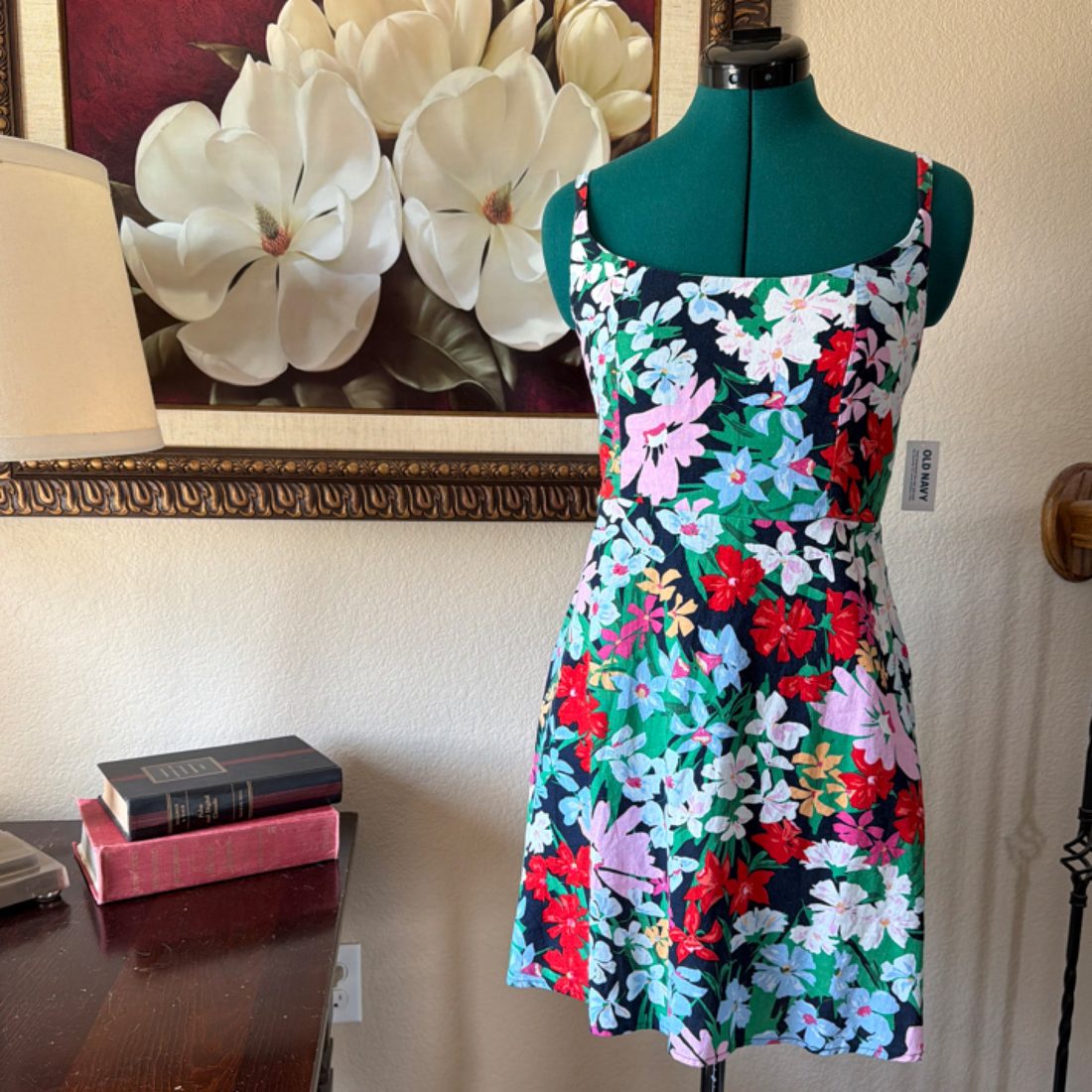 Old Navy Floral Linen Blend Mini Dress – Size Small | NWT